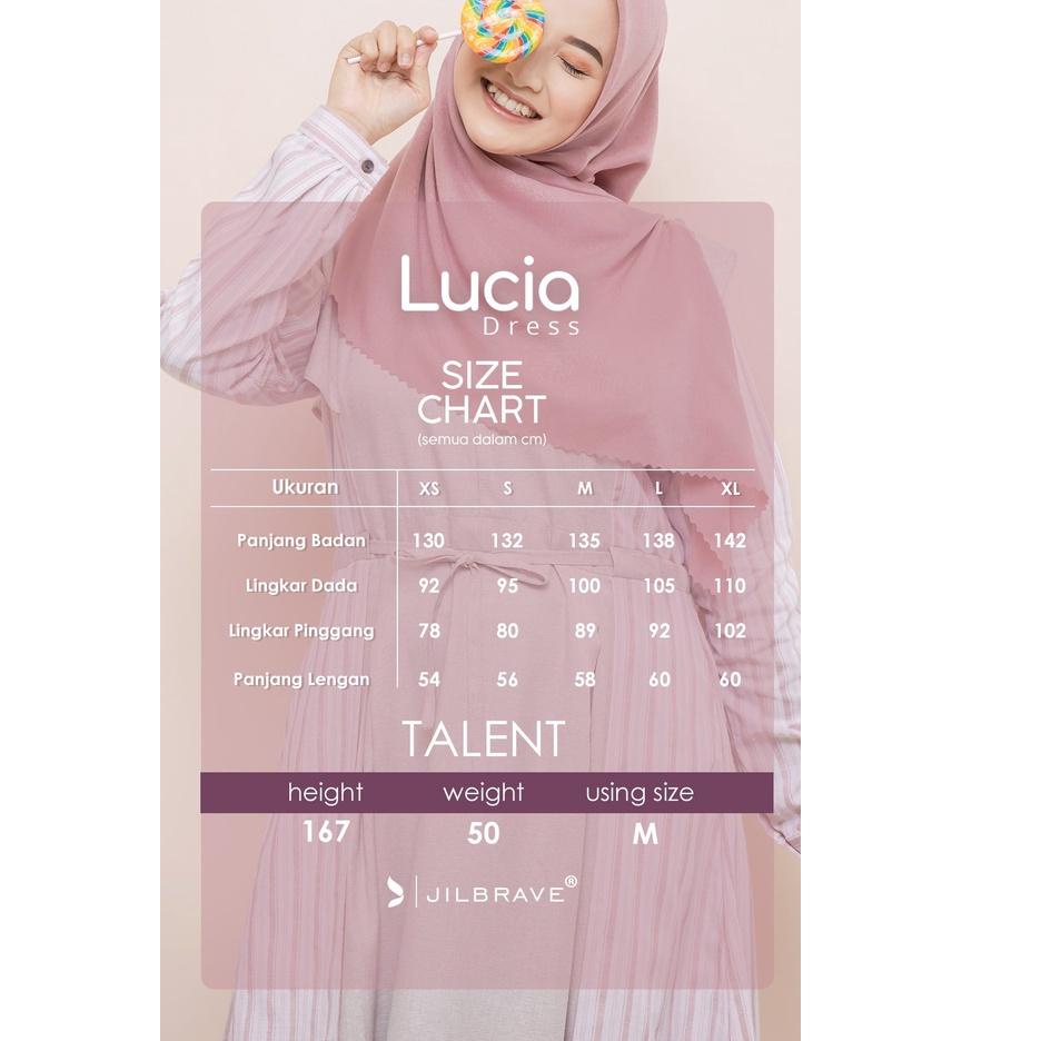 Ready Now Jilbrave Official Shop | Lucia Dress Jilbrave | baju stripe wanita midi dress katun dress 