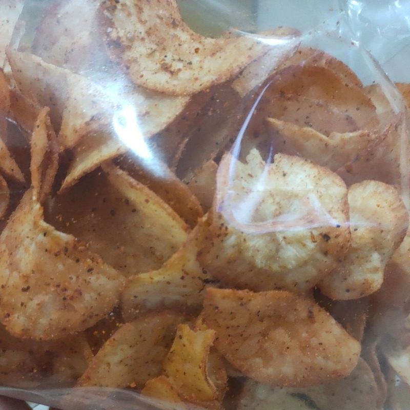 keripik kripik singkong slice ubi kayu goreng renyah gurih enak oleh2 khas lampung