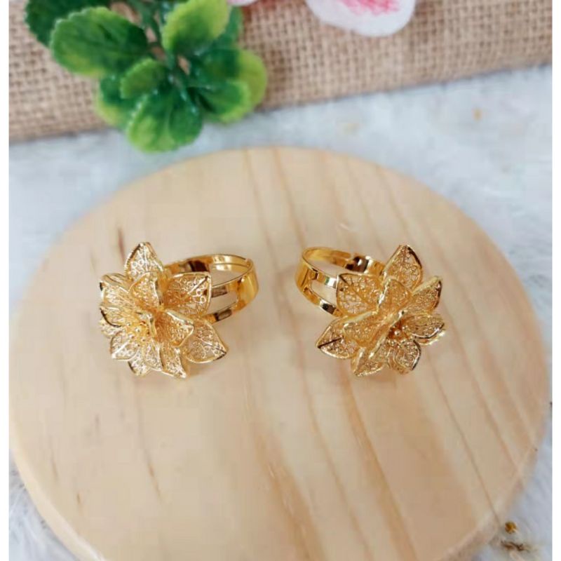 Cincin perhiasan Kendari gold 24k ukuran bisa kecil &amp; besar