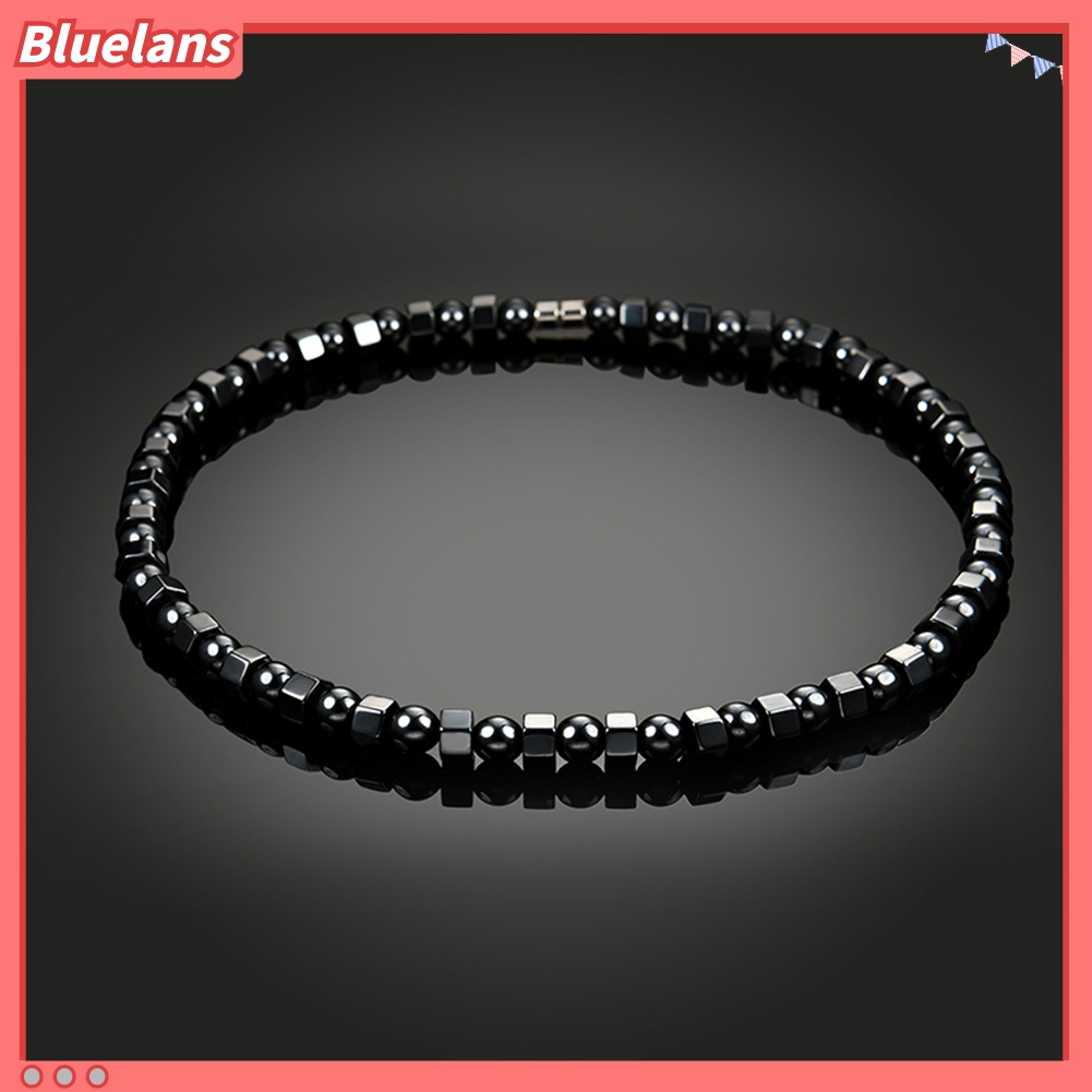 Kalung Manik-Manik Hematite Chakra Magnetik Warna Hitam Untuk Pria Dan Wanita