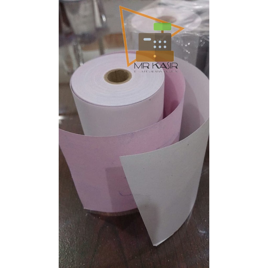 

KERTAS STRUK KASIR NCR 75 X 60 mm - 2PLY - RANGKAP 2 - 2 PLY 100 ROLL