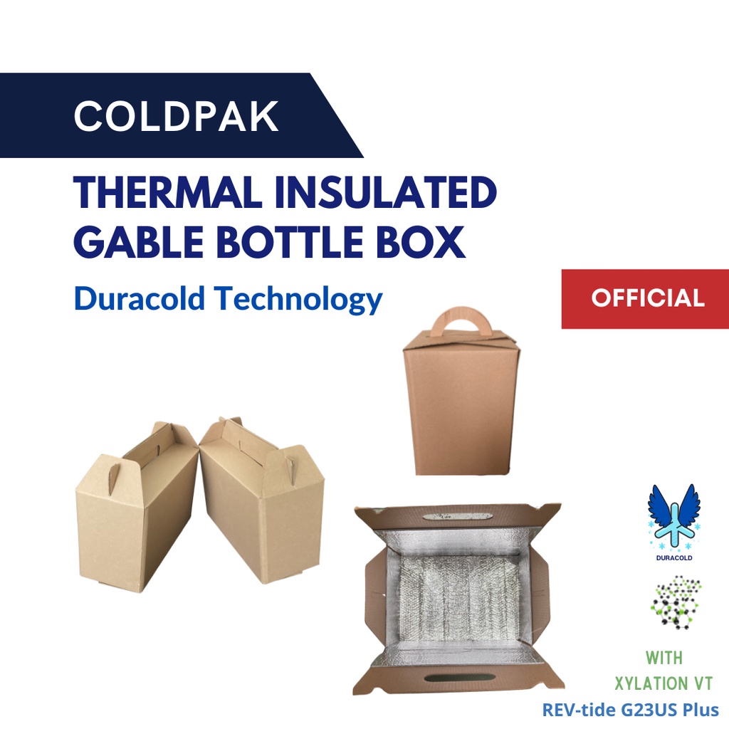 COLDPAK Thermal Insulated Gable Box Botol Kale Packaging Minuman Tahan Dingin COLDPAK