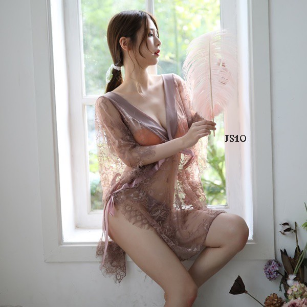 [TRUSTED SELLER] LINGERIE BIG SIZE BAJU TIDUR SEKSI GAUN MALAM BATWING JUMBO NUDE JS10