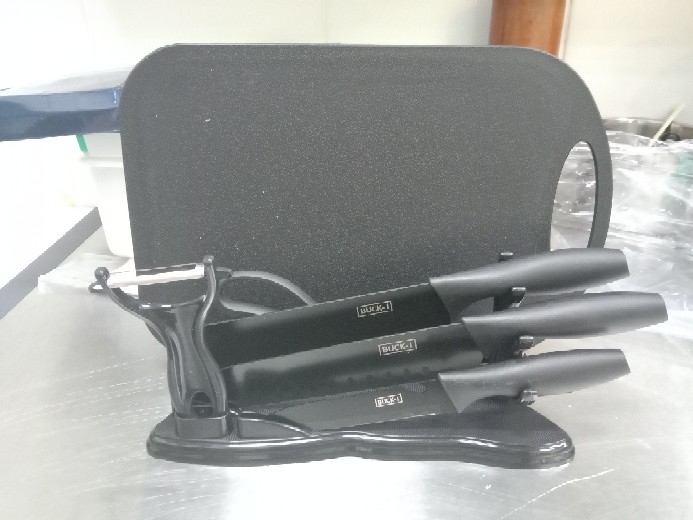 Pisau Set 7 In 1 Talenan /poenscae Kitchen Knife Set / Pisau Dapur Set Free Talenan Murah Import