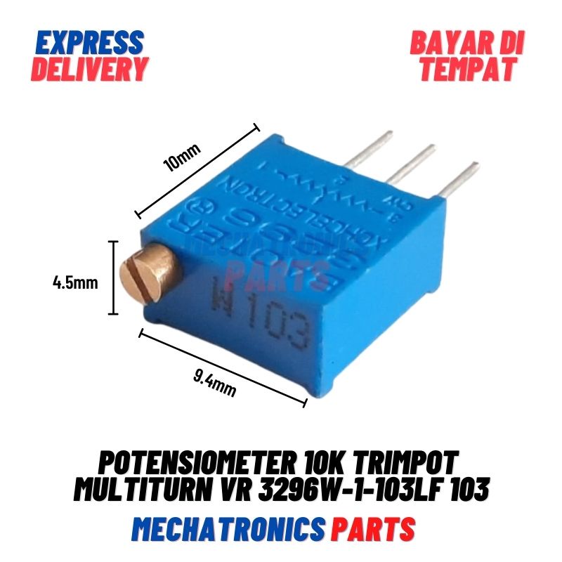 POTENSIOMETER 10K POTENTIOMETER POTENSIO TRIMPOT MULTITURN VR 32