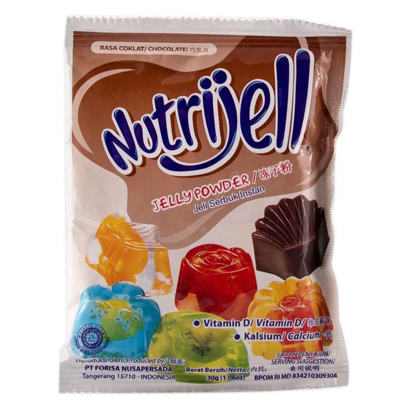 Nutrijell Agar&quot; Jelly Powder Nutrijel Ekonomis Rasa Coklat 30 Gram