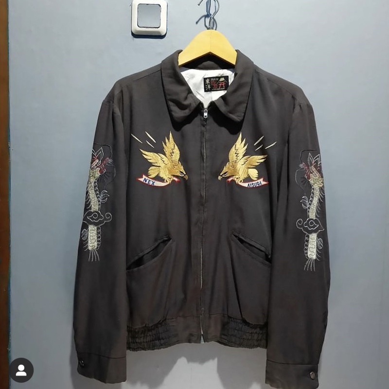 Sukajan Tailor Toyo Souvenir Work Jacket Vintage Hand Emboirdery