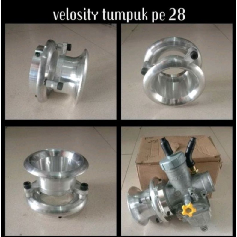 Corong Donat Tumpuk Karbu PE 28 30 32 34 PWK 28 30 32 34 Velocity Donat Tumpuk CNC