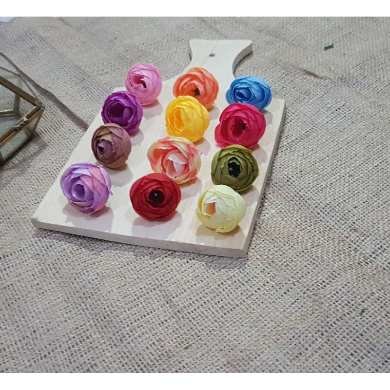 BUNGA PEONY KECIL BUNGA TELOR TELUR BULAT HIASAN MAHAR RING BOX KOTAK CINCIN