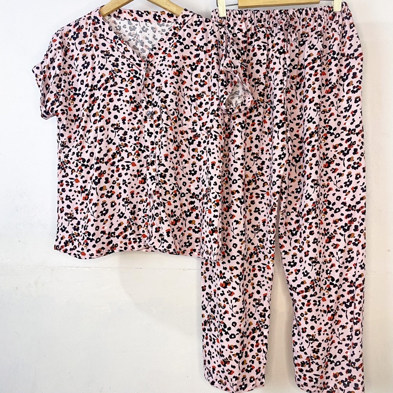 PIYAMA VNECK / PIYAMA KANCING HITS PIYAMA KANCING BUSUI / PIYAMA RAYON / HOMEWEAR-NC 9