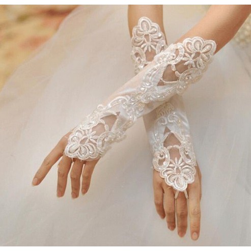SR02 Sarung tangan Pengantin Bridal gloves wanita pesta