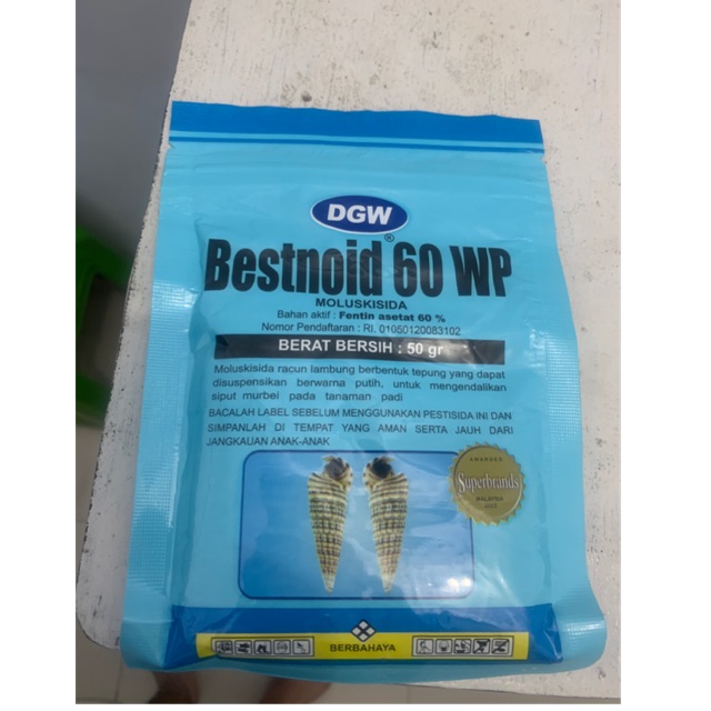 Racun keong bestnoid 60wp. 50 gram