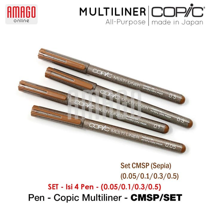 COPIC Multiliner - Sepia - (4 Pcs/Set) - CMSP/SET