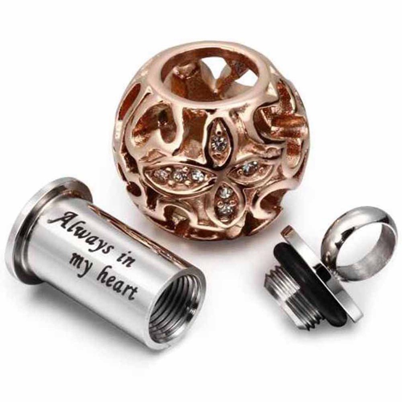 Kalung Liontin Kremasi Bahan Stainless Steel