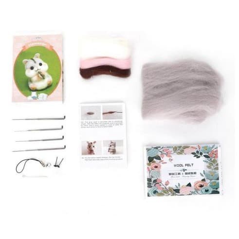 DIY Needle Felting Starter Kit - Cute Hamster