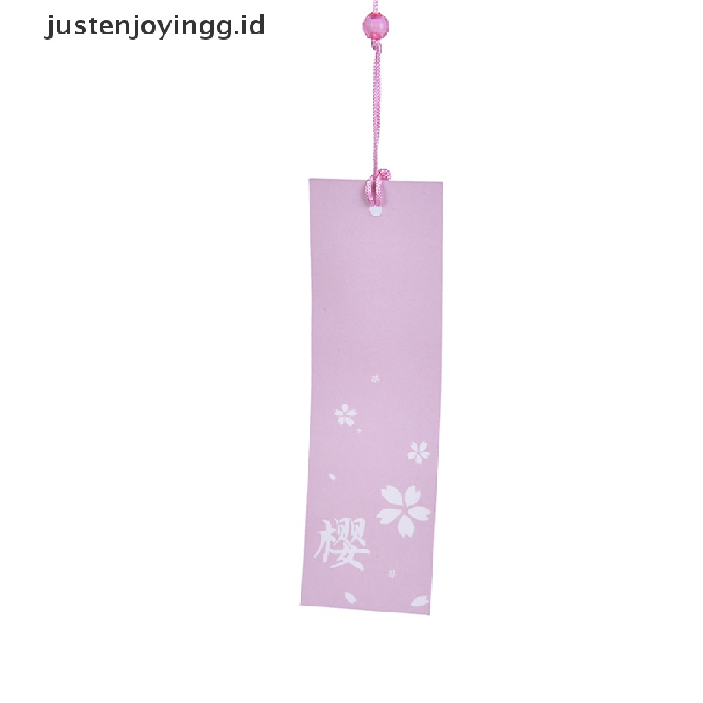 1pc Lonceng Angin Gantung Bahan Kaca Motif Sakura Untuk Dekorasi Rumah