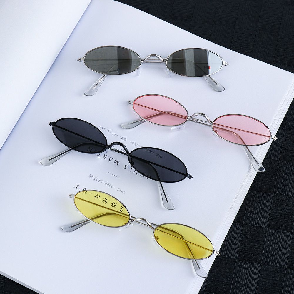 TOP Retro Vintage Shades Accessories Sun Glasses Oval Sunglasses Men and Women Fashion Design Small Frame Summer Eyeglasses