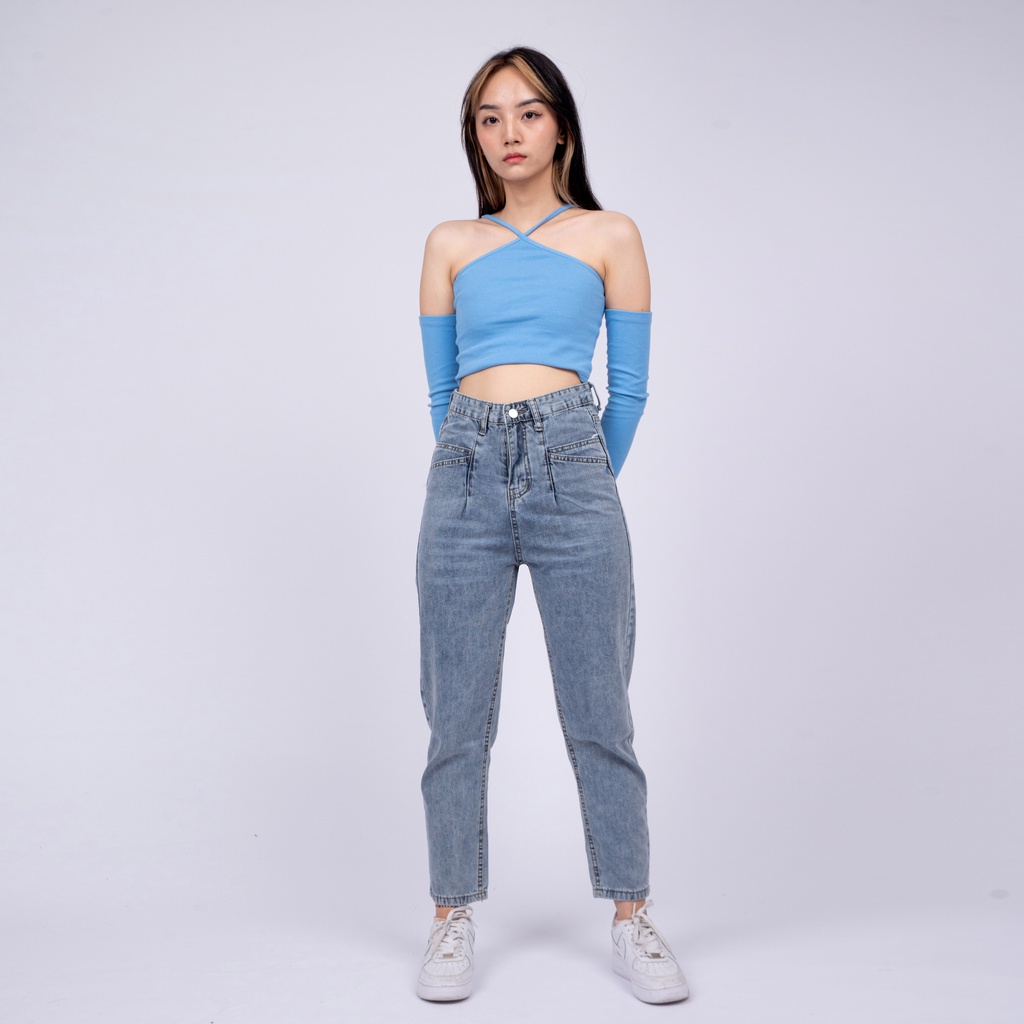 VIERLIN - Jeans 6612 - CELANA JEANS HIGH WAIST BOYFRIEND WANITA