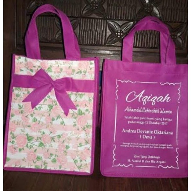 

Tas sablon pita motif bunga