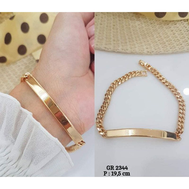 GELANG RANTAI PLAT DEWASA MODEL SIMPLE DAN ELEGANT