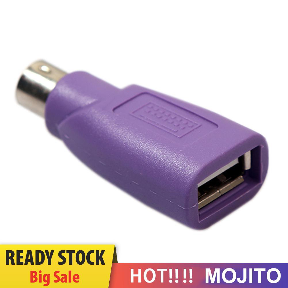 Moji 2 / 5pcs Adapter Konverter Ps2 Male Ke Usb Female Untuk Mouse / Keyboard Komputer