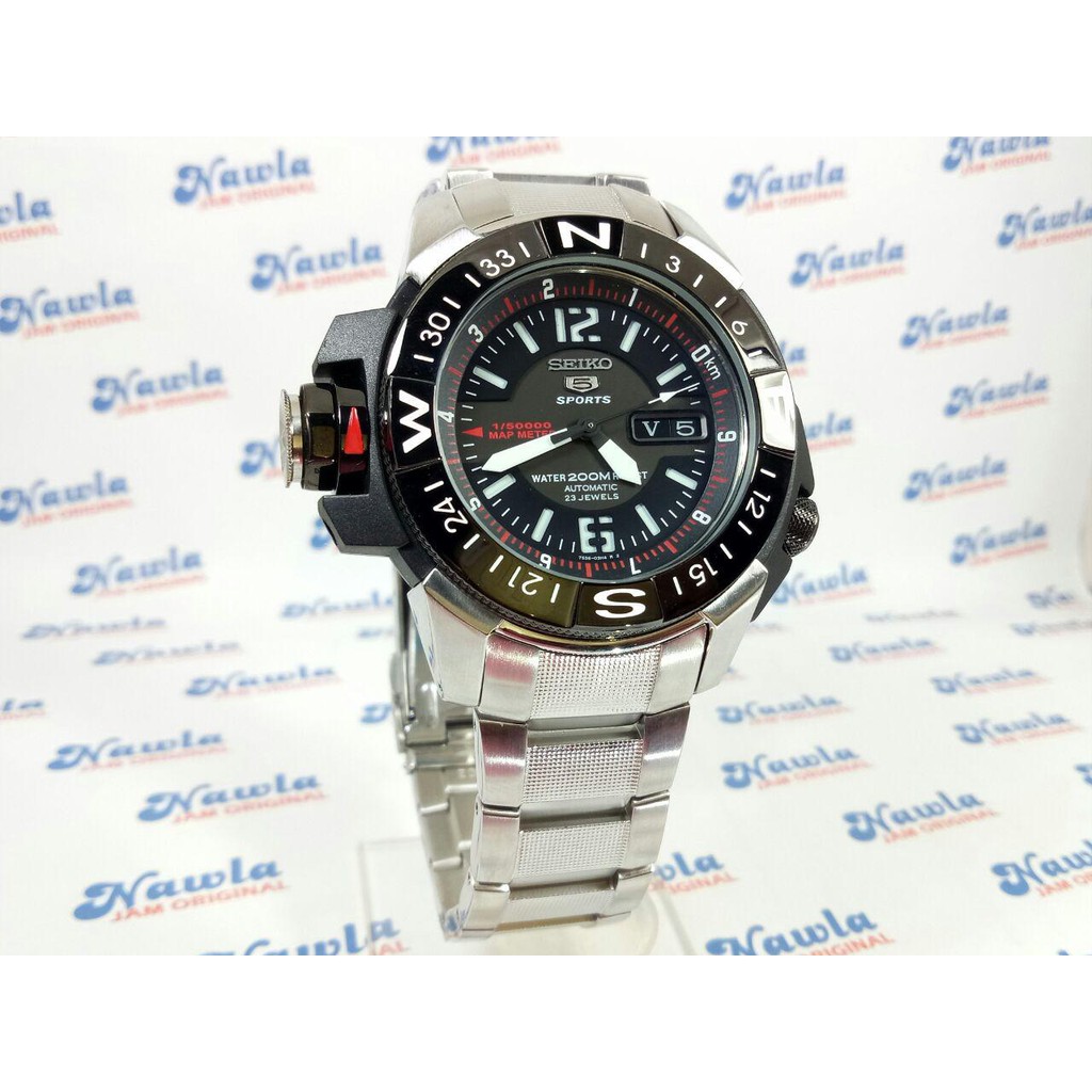 Seiko 5 Sport SKZ229K1 Automatic 200M Map Meter - Jam Pria SKZ229