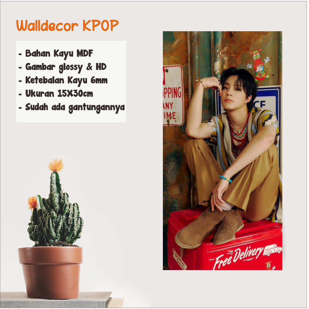 WALLDECOR JENO NCT DREAM HOT SAUCE JALAPENO WALL DECOR POSTER KAYU HIASAN DINGDING KOREA GLOSSY