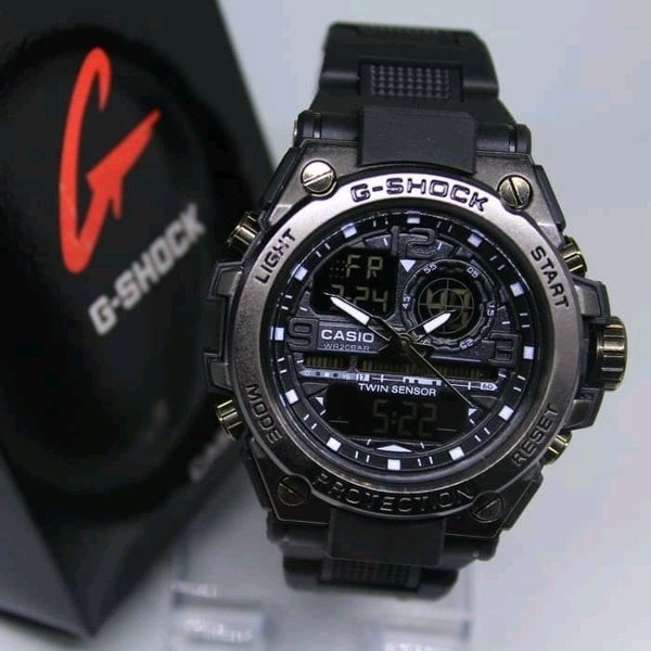 JAM TANGAN PRIA COWOK G-SHOCK CASIO METAL ANTI AIR FREE BOX, BATERAI
