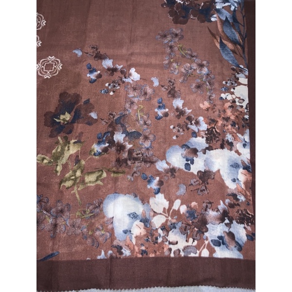 SEGIEMPAT VOALDENAY KW PREMIUM / HIJAB JILBAB SQUARE VOAL MOTIF LASER CUT-Motif 39