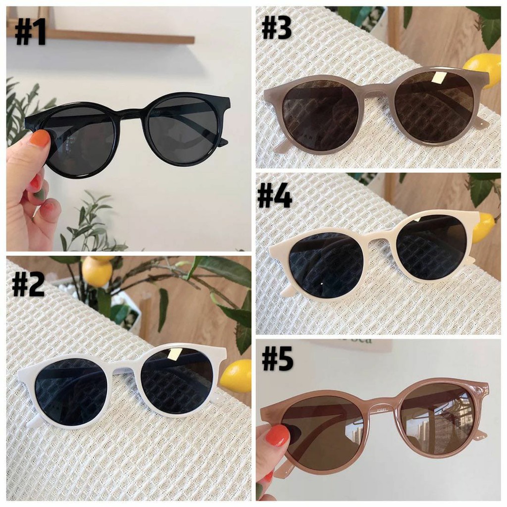 [ BISA COD ] Korean Fashion Bulat Mata Kucing Kacamata Hitam Wanita/Pria Sunglasses