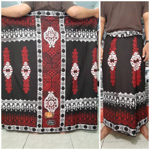Sarung batik mahda pekalongan (cap) dewasa/songket arlogi merah jam tangan j78