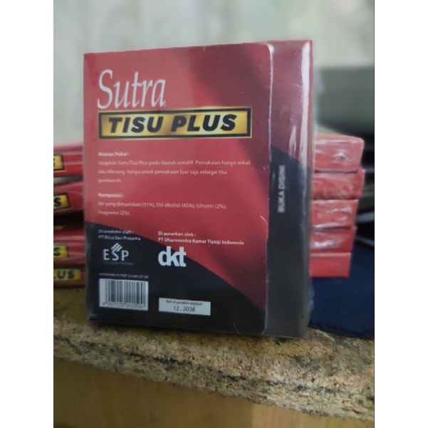 TISU SUTRA TISU PLUS TISU BASAH ISI 3 SACHET