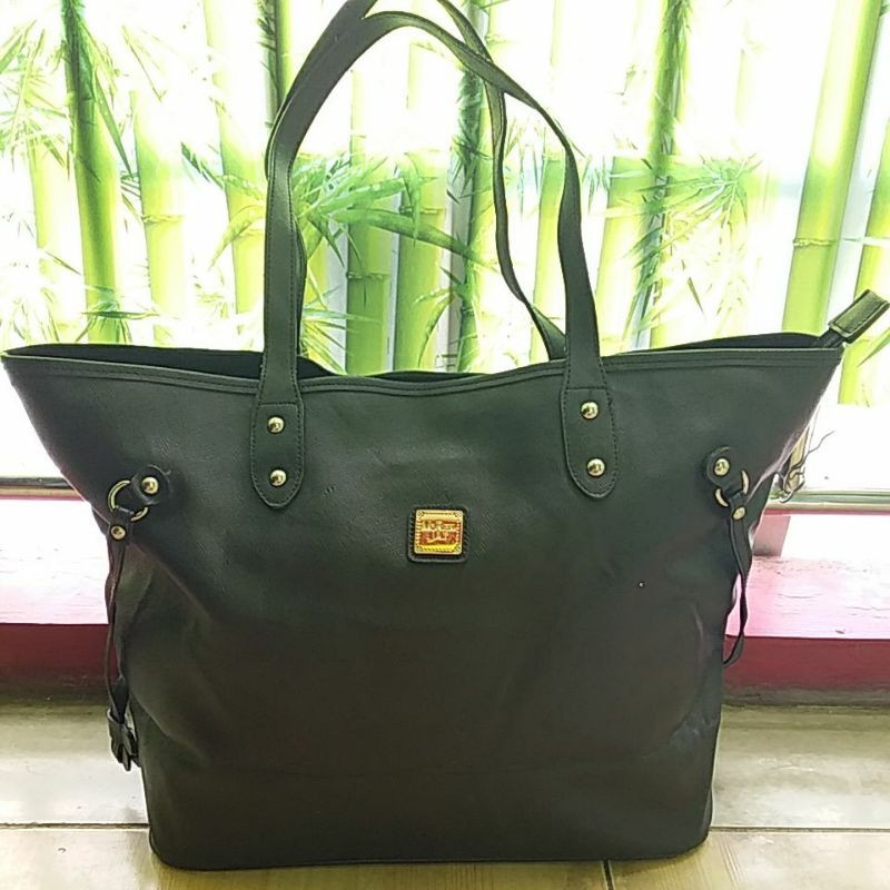 (nego) Tas tote kulit safiano brand Voren Jay