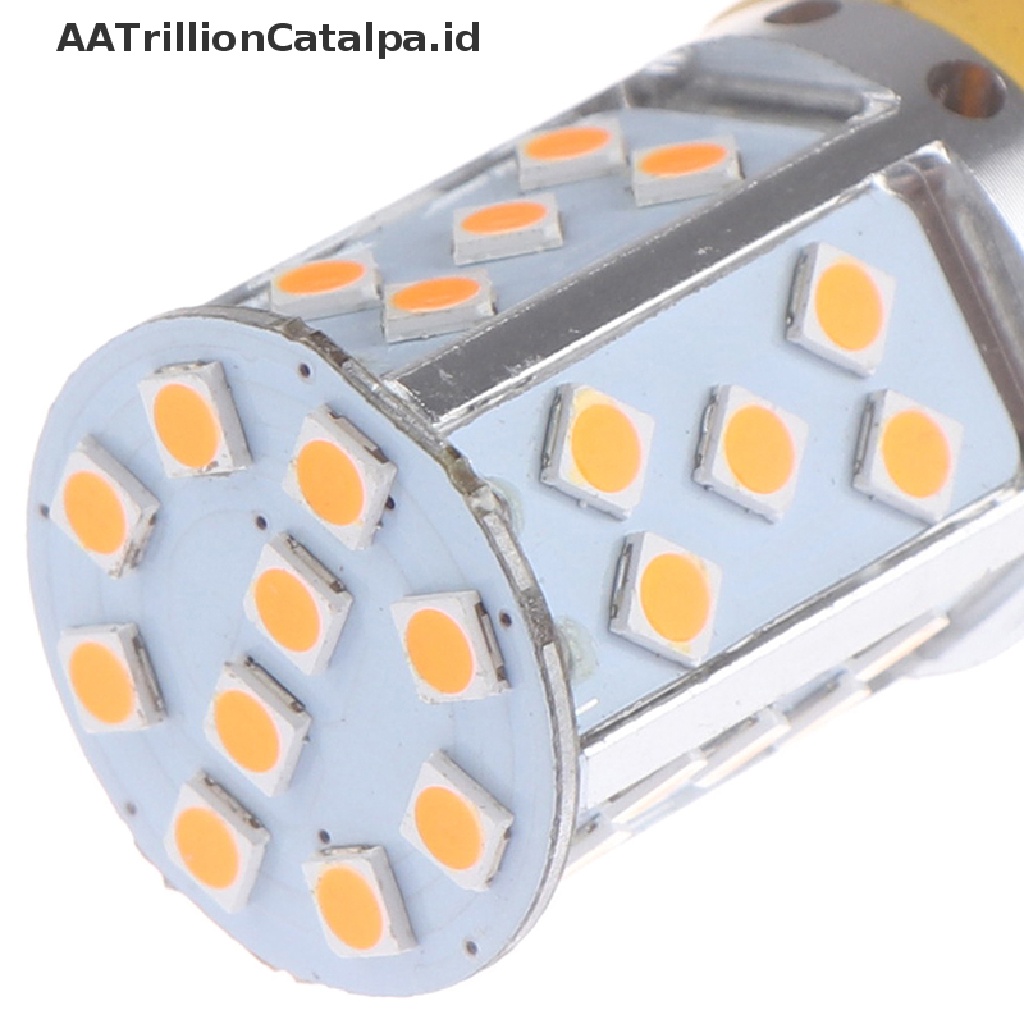 Aatrillioncatalpa 1Pc Lampu LED T20 7440 3030 35SMD Warna Kuning Untuk Seinrem Belakang