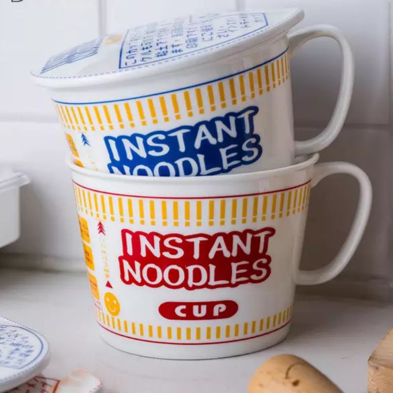 Instant Noodle Cup (gelas / cangkir keramik model mie instan) / Ramen Bowl / Mangkuk Ramen