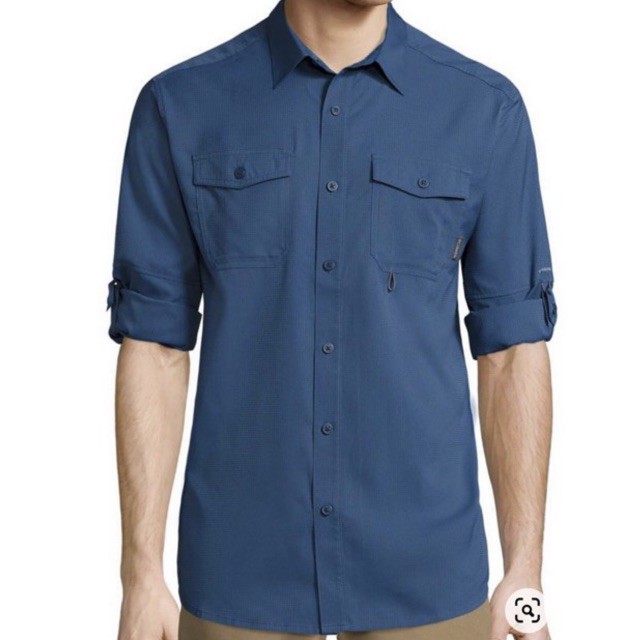 kemeja columbia bigsize pacific breeze longsleeve original