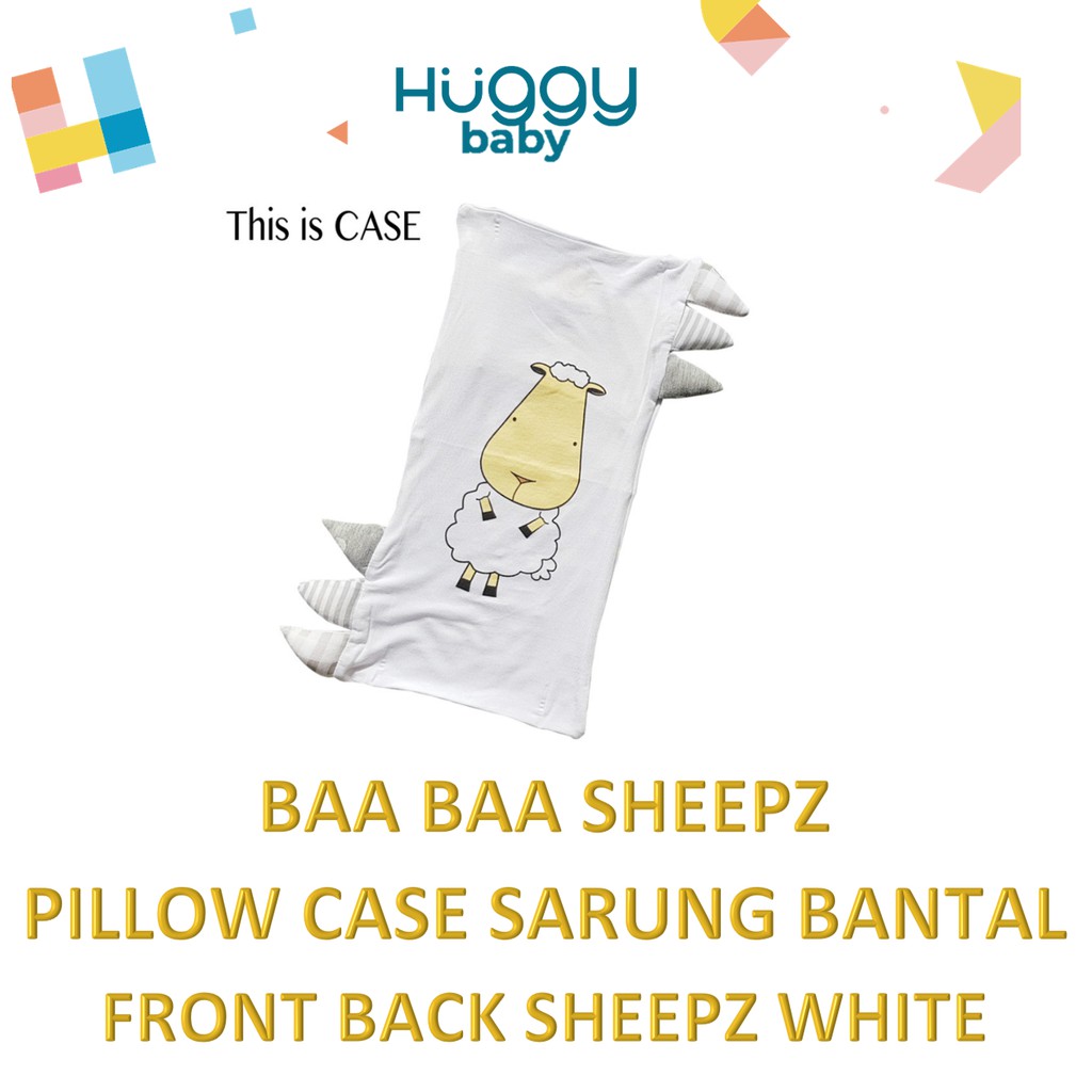 Baa Baa Sheepz BedTimeBuddy SARUNG BANTAL FRONT BACK SHEEPZ WHITE