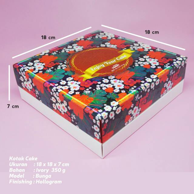 

Kotak kue/ paper box kue/hampers 18 x 18 x 7 cm