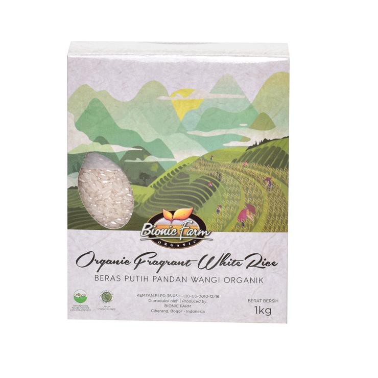 

POPULER!!!! Fragrance Organic White Rice Bionic Farm 1 KG
