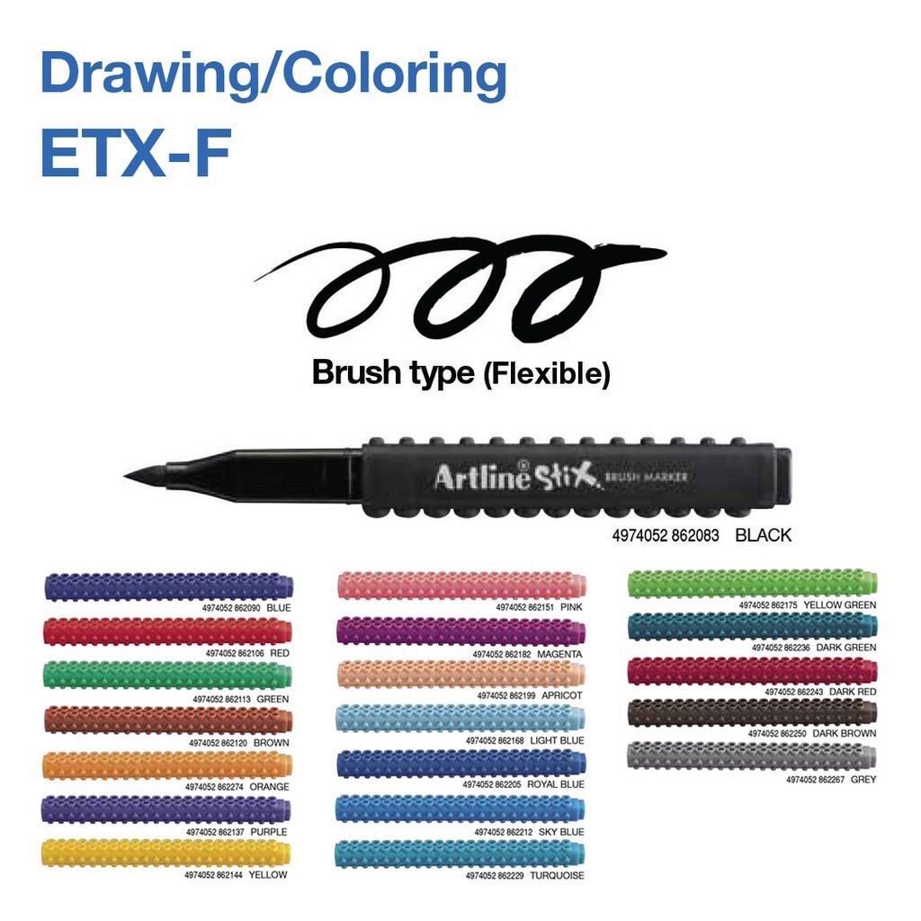 

BRUSH MARKER STIX ETX-F ARTLINE