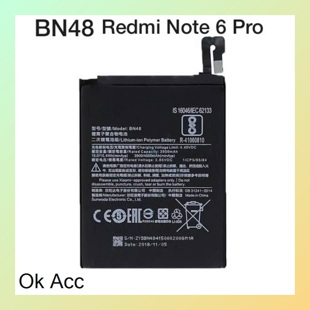 Battery Baterai Redmi 6Pro A2 Lite/BN47, 8 8A/BN51, 9A 9C Poco M2 Pro/BN56, Note 6 Pro/BN48, Note 7 Pro/BN4A, Note 8 Pro/BN4J, Note 9/BN54, Note 9 Pro/BN53