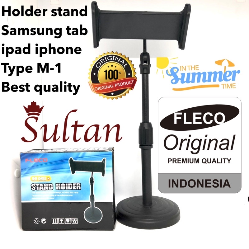 Grosir holder stand fleco original M1 for samsung tab iphone ipad tablet zoom tiktok tripod selfie