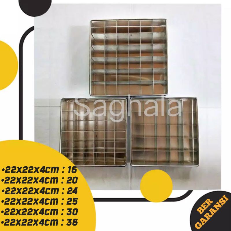 Loyang Brownies Sekat 22x22 / Loyang Sekat Brownies 22x22