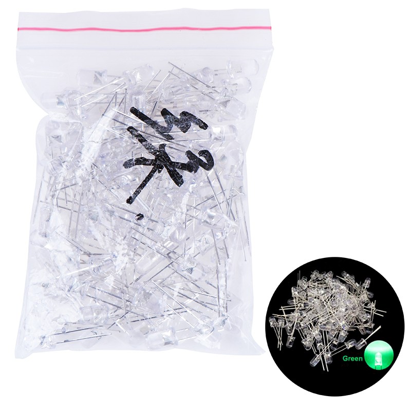 100pcs 5mm LED Assorted Kit White Green Red Blue Yellow Light Emitting Diode