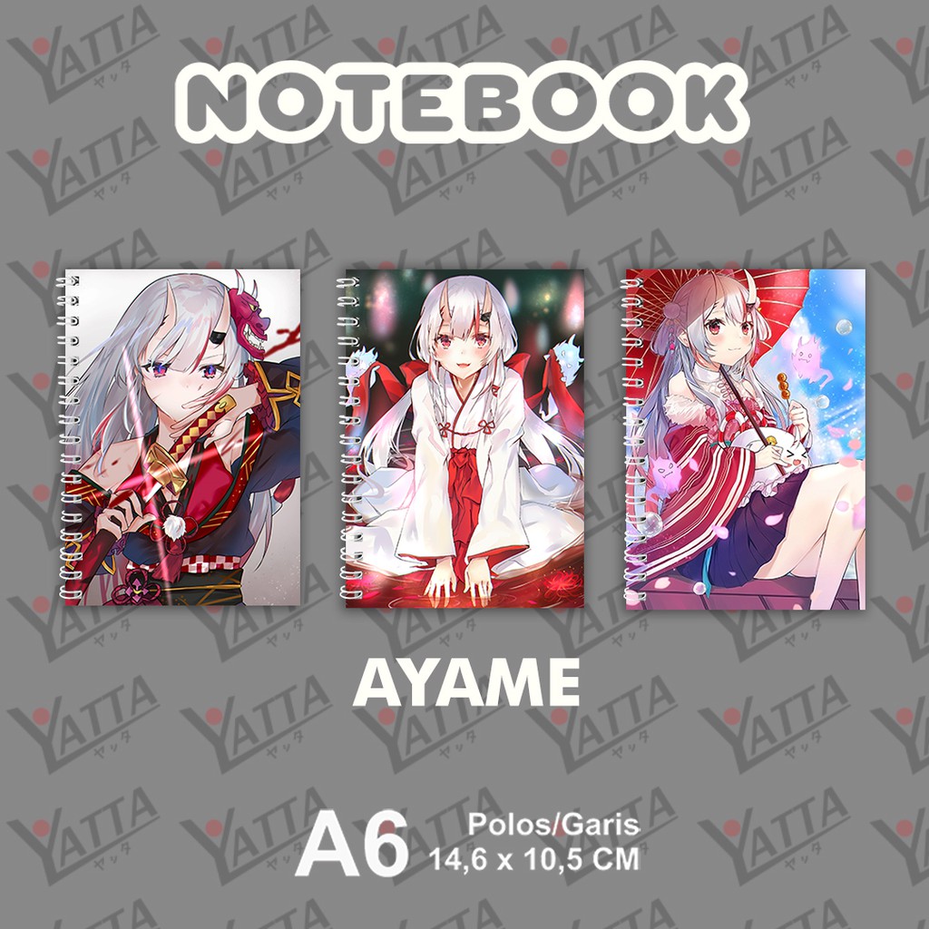 

Notebook Anime Ukuran A6 10,5 cm x 14,8 cm Hololive JP - Ayame YOTAKUSHOP