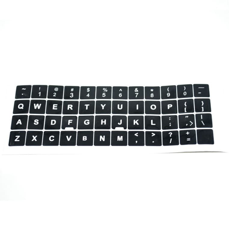 English Layout Sticker for Keyboard / Stiker Keyboard - Black