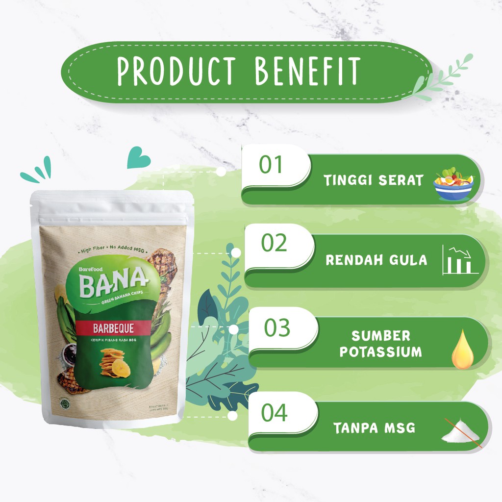 BAREFOOD POTA BANA KERIPIK UBI PISANG 50G | SNACK CEMILAN DIET SEHAT