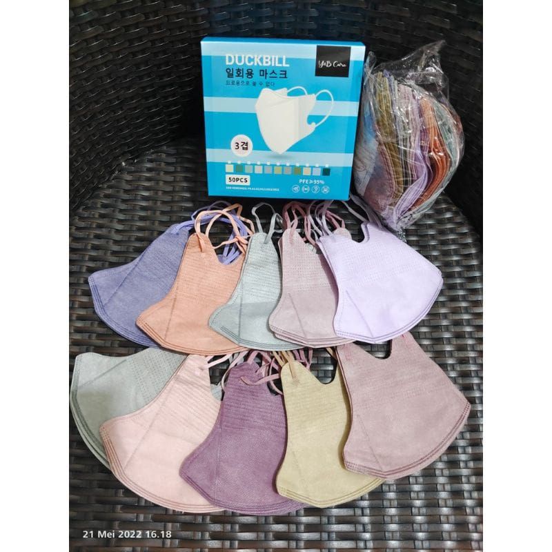 Duckbill Y&B Care Mix Warna 1 Box Isi 50pcs