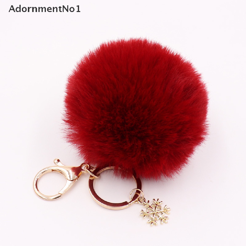 (AdornmentNo1) Gantungan Kunci Pompom Bulu Kelinci Imitasi Charms