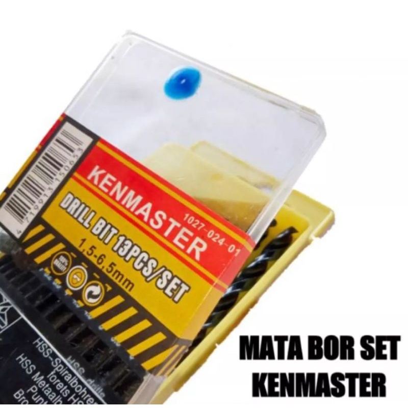 Mata Bor Kenmaster 13 Pc Murah / Mata Bor Kayu Besi Set 13 Pc / KENMASTER Mata Bor Besi